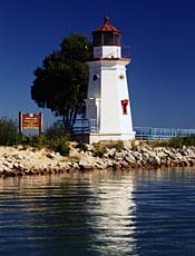 Lighthouse at the mouth of the Cheboygan River.